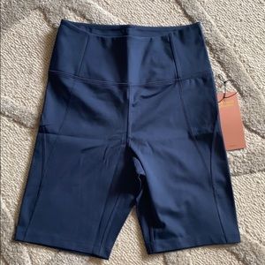 Girlfriend Collective NWT Navy Biker Short-Medium